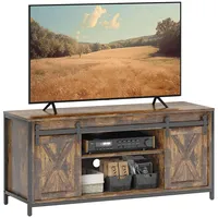 Homcom Tv-Schrank,, Braun, Holzwerkstoff, 120x54x40 cm, Wohnzimmer, Wohnwände, Lowboards,