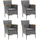 vidaXL Gartenstuhl-Set 55 x 58 x 84 cm grau 4 St.