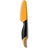 Oxo Mangoschneider mit Portionierer und Riffelmesser orange-schwarz