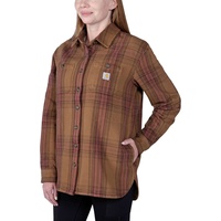 CARHARTT Twill Plaid, Hemd Damen - Hellbraun/Hellrot - XS