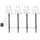 Hi Haushalt International LED Gartenleuchtstäbe 'Stern' 4er Set Ø Schwarz