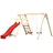 Konifera Doppelschaukel KONIFERA "Felix", beige (natur, rot), Kinder Outdoor-Spielzeug BxTxH: 308x264x213 cm