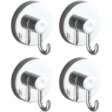 Wenko Haken 4er Set Vacuum-Loc Silber