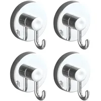 Wenko Haken 4er Set Vacuum-Loc Silber