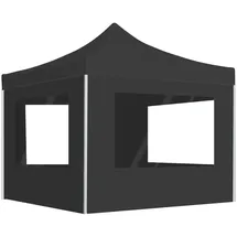 vidaXL Partyzelt Faltbar mit Seitenwänden Anthrazit 3 x 3 m
