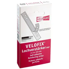 Veloflex Lochverstärkungsstreifen A4 Gelb/Weiß 50 St.