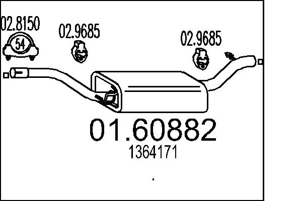 MTS Endschalldämpfer 0160882 für Ford