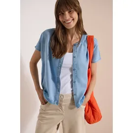 Cecil Blusentop Blouson-Optik Blau L