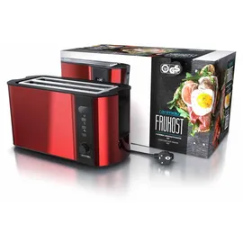 Arendo Langschlitz-Toaster Rot