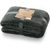 DecoKing Kuscheldecke 170x210 cm Graphit Decke Microfaser Wohndecke Tagesdecke