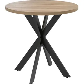 Homcom Küchentisch 75 x 75 x 75 cm rund braun