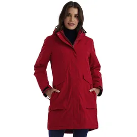 KILLTEC Damen Parka/Mantel wasserdicht mit abzippbarer Kapuze Damen Funktionsparka, rot, 44, 43284-000