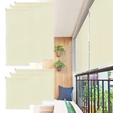 LARS360 Außenrollo Vertikaler Sonnenschutz Balkon Terrasse Wasserdichter Sonnenschutz Sichtschutz Beige 180x240cm