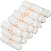 18 Stück Geruchsneutrale Baumwoll-Tampons, Super Saugfähige Multipack-Tampons, Leistungsstarker Auslaufschutz für Starken Blutfluss – Nacht