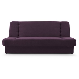 mb-moebel Sofa mit Schlaffunktion und Bettkasten, Kippsofa Klappsofa Schlafsofa Clic-Clack Couch für Wohnzimmer Federkern Sofagarnitur Polstersofa 92x192x85cm - Cyprus (Violett - Rino 22)