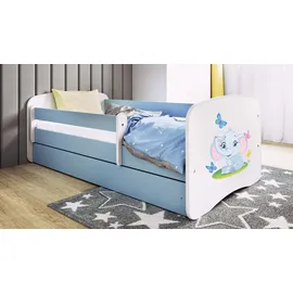 raumhirsch furniture Kinderbett Elefant 80 x 180 cm Holzwerkstoff blau