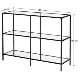 VASAGLE Konsolentisch 100 x 73 x 30 cm schwarz