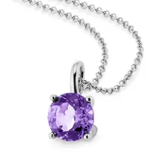 Orolino Kette mit Anhänger Gold 585 mit natürlichem Amethyst Weiß