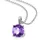 Orolino Kette mit Anhänger Gold 585 mit natürlichem Amethyst Weiß