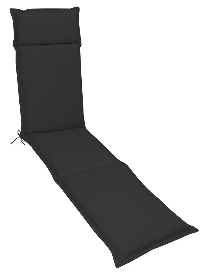 Deckchair-Auflage Unica 190 x 50 cm Stoff Grau Anthrazit