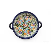 BUNZLAUER KERAMIK Auflaufform rund 31,5x6,7cm 1,7L Innen-Dekor DU182