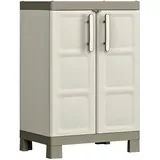 KETER Lagerschrank Excellence Niedrig Beige und Taupe 97 cm