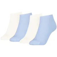 Tommy Hilfiger Damen Sneaker Socken Füßlinge Kurzsocken 343024001 4 Paar, Farbe:Mehrfarbig, Menge:4 Paar (2x 2er Pack), Größe:39-42, Artikel:-101 light blue - 39-42