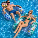 Wasserhängematte für Pool 4-in-1 aufblasbar für Erwachsene mit Netz