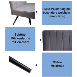 MCW Esszimmer-Set Grau 3er-Set