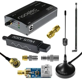 NooElec NESDR SMArt HF-Bundle: 100kHz-1.7GHz Softwaredefiniertes Funkgerät für HF/UHF/VHF einschließlich RTL-SDR, konfektionierter Ham It Up Upconverter, Balun, Adapter und Kabel