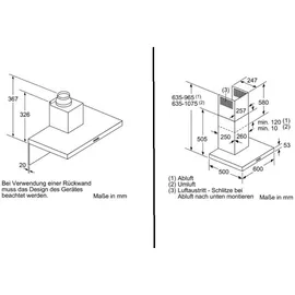 Bosch DWB66DM50 Wandhaube 60 cm