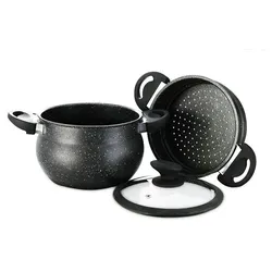 12L Dampftopf Dampfkocher Mantowarka Gartopf Couscous Topf Dampfgarer Manty