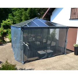 CANOPIA Moskitonetz für Pavillon 1 x 3,6 x 2,17 m Grau