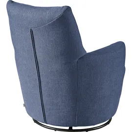 Set One by Musterring Relaxsessel "SO 1450", blau (dunkelblau tcm 96), B:80cm H:96cm T:88cm, Struktur fein TCM (100% Polyester), SET ONE BY MUSTERRING, Sessel, Relaxsessel, mit Dreh- und Wippfunktion, wahlweise mit Hocker erhältlich