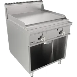 SARO Gasgriddleplatte 800mm breit Standgerät gerillt Mo
