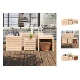 vidaXL 4-tlg. Gartenbox-Set Massivholz Kiefer