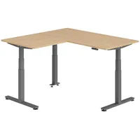 Bümö Eckschreibtisch Eiche / Graphit