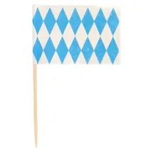 Papstar Deko-Picker 8 cm 200 St. Blau/Weiß