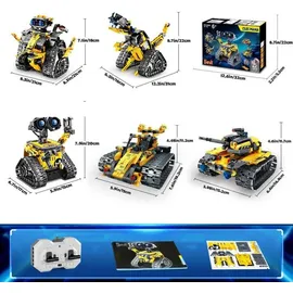 luxuskollektion CUBIMANA Technik Roboter 5-in-1 Fernsteuerung Bauspielzeug