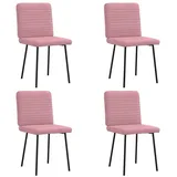 vidaXL Esszimmerstühle 4 Stk. Rosa Samt - Rosa