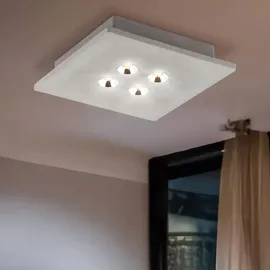 GLOBO LED Decken Leuchte Schlaf Gäste Zimmer Beton Dielen Lampe Chrom