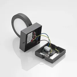 LUCANDE Außenwandleuchte Aluminium 11,8 cm 1 flammig schwarz