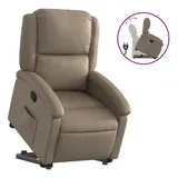 vidaXL Relaxsessel, mit Aufstehhilfe Cappuccino-Braun Kunstleder