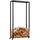 CLP Kaminholzregal Hilta Metall 80 x 25 x 150 cm schwarz