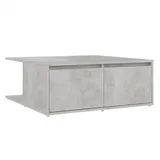 furnicato Couchtisch Betongrau Holzwerkstoff 80 x 31 x 80 cm