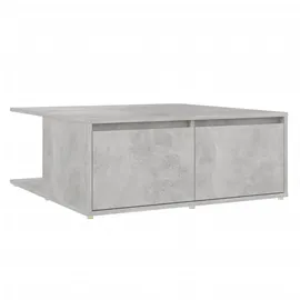 furnicato Couchtisch Betongrau Holzwerkstoff 80 x 31 x 80 cm