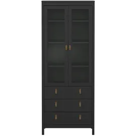 Home Affaire Vitrine Madrid 78 x 32,5 x 199 cm Schwarz