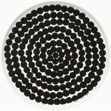 Marimekko - Siirtolapuutarha Teller Ø 20 cm, weiß / schwarz