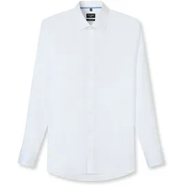 Olymp Businesshemd OLYMP "OLYMP No. Six, super slim, Kent", Herren, Gr. 42, Normaler Arm, weiß, 97% Baumwolle, 3% Elastolefin, Hemden