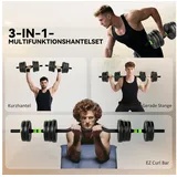 MC Star Hantel-Set verstellbar 25 KG Kurzhantel Set Kurzhanteln Langhanteln, (Hanteln Set für Krafttraining) schwarz